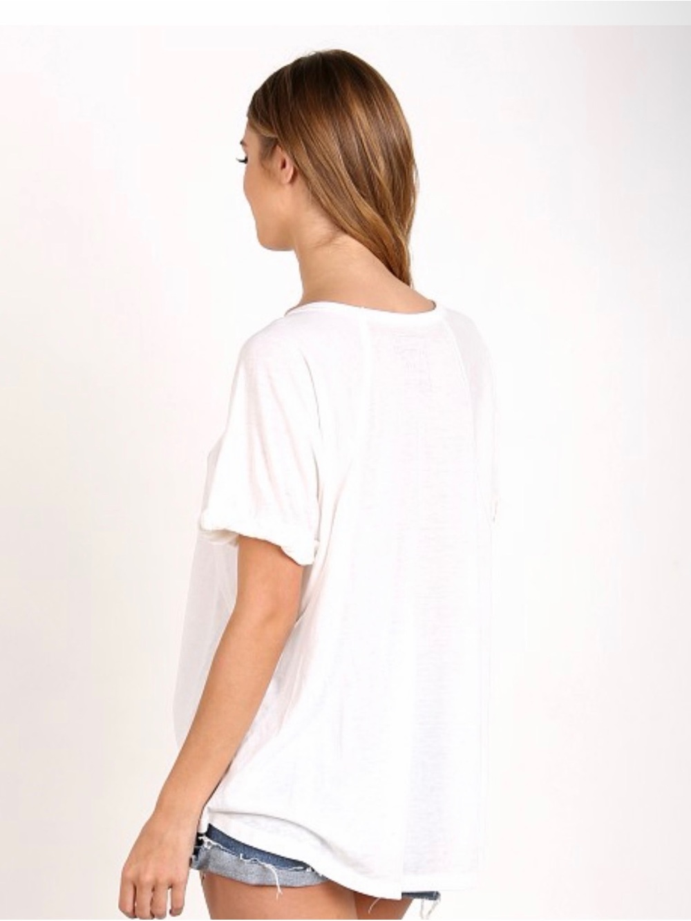 Free People - We The Free Relaxed Oversized T-Shirt White - Picture 3 of 9